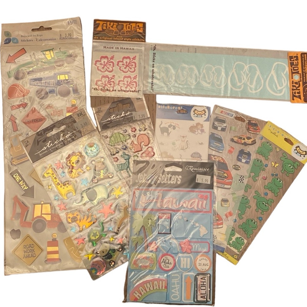 Scrap booking stickers